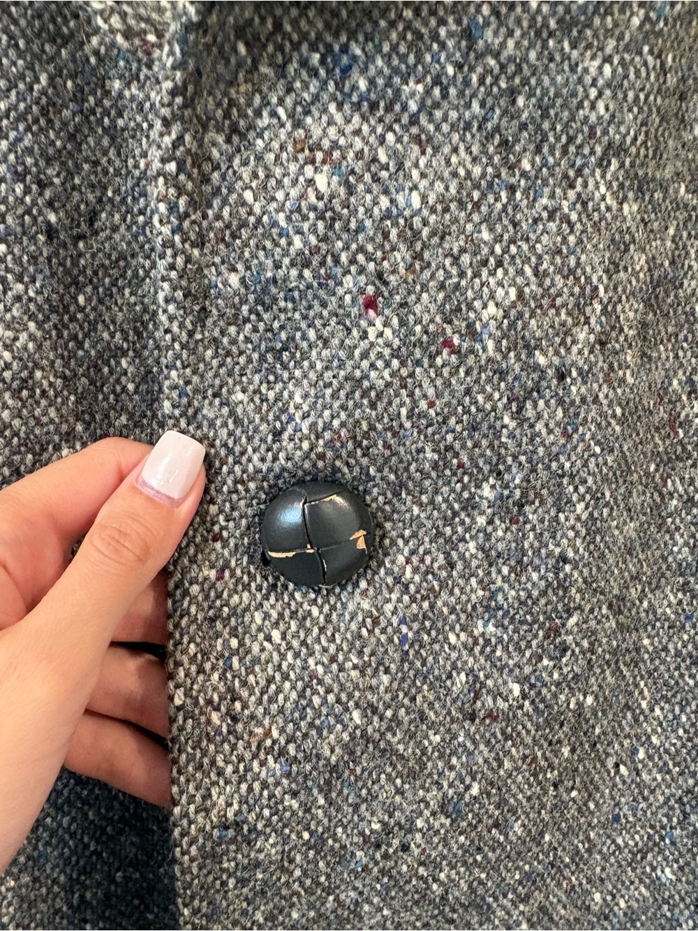 Vintage Aquascutum of London Pure Wool Gray Tweed Overcoat Made in Canada | - Picture 7 of 14